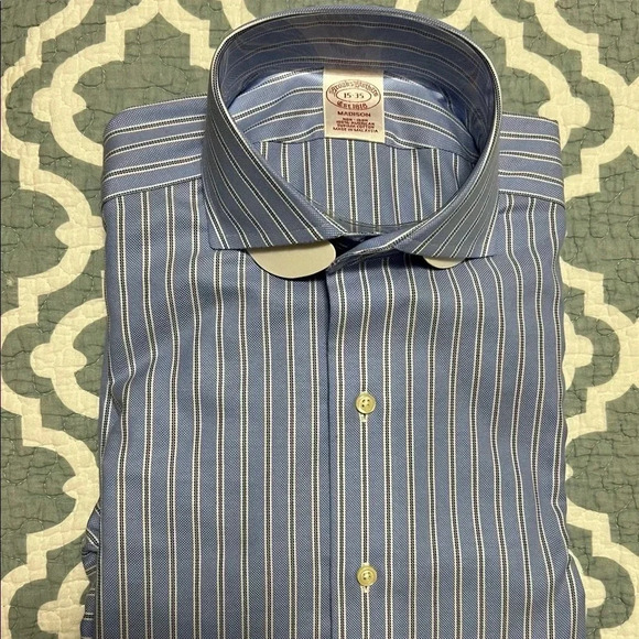 NEW Brooks Brothers Madison Longsleeves Striped Shirt 15/35 - Picture 1 of 4